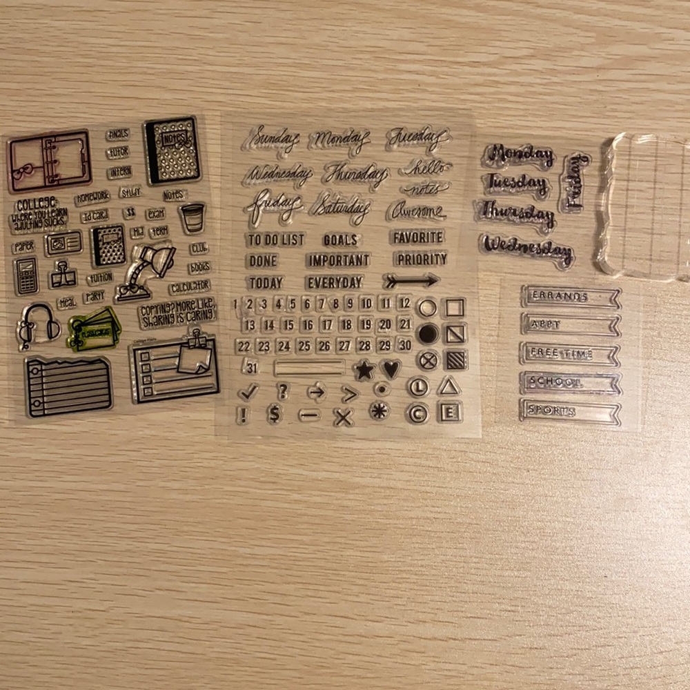 Clear Stamps for Bullet Journal/Planner